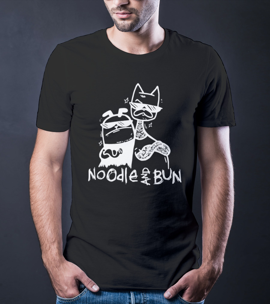Noodleandbun Noodle And Bun The Duo Cats With Sunglasses T-Shirt