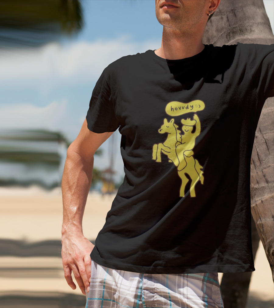 Hovvdy Jcrumb Cowboy On Horseback T-Shirt