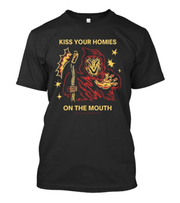Kiss Your Homies On The Mouth Wizard Of Barge Red Reaper Starry Night T-Shirt