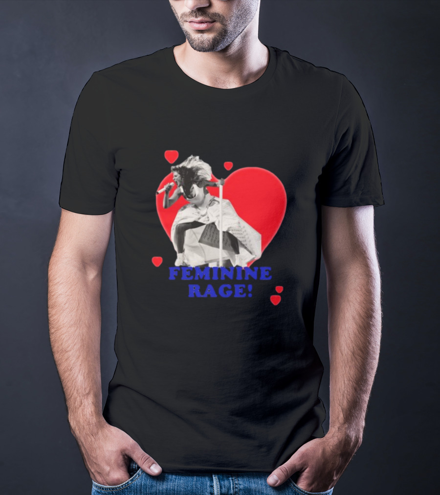Taylor Swift Feminine Rage Sussy Swiftie Heart Stage Performance T-Shirt