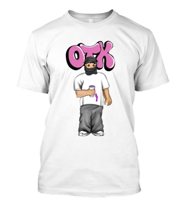 OTK Ski Mask Character With Coffee Cup T-Shirt