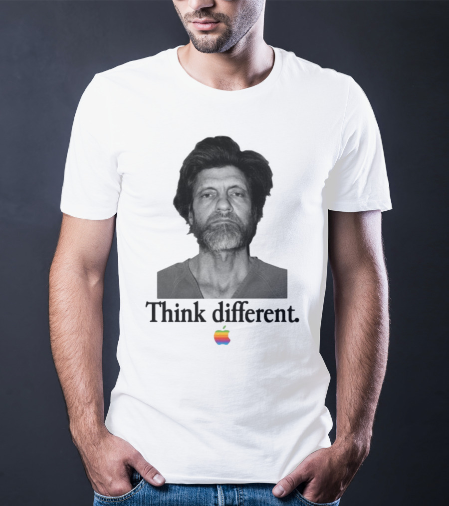 Uncle Ted Think Different Apple Parody With Rainbow T-Shirt