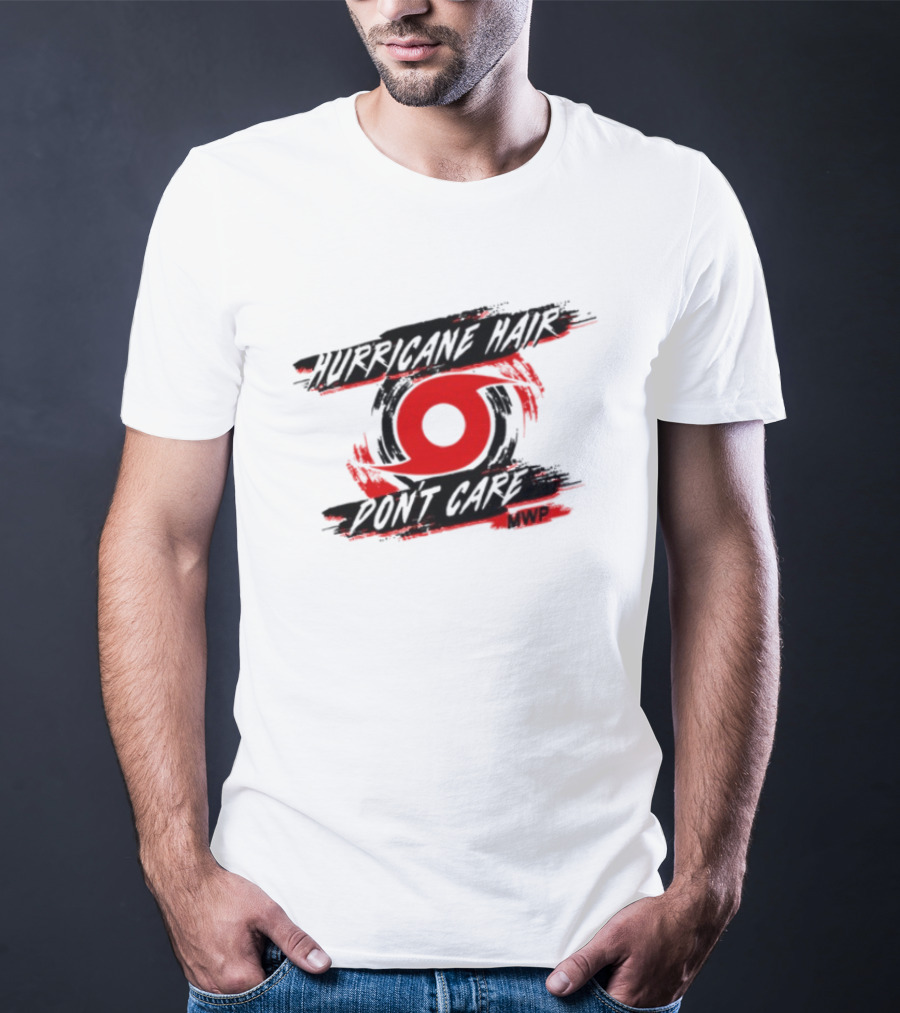 Mike's Weather Page Hurricane Hair Don't Care MWP Red Cyclone T-Shirt