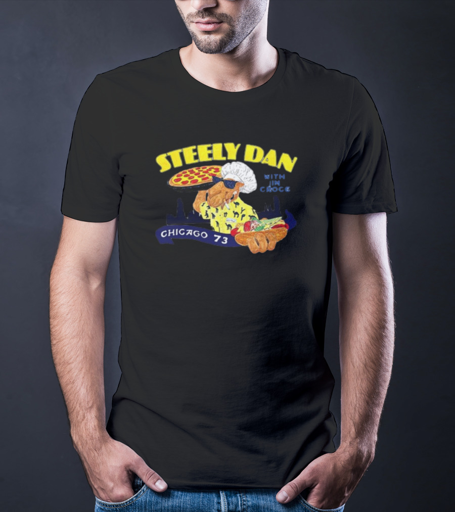 Steely Dan With Jim Croce Pizza Chef Chicago 73 T-Shirt