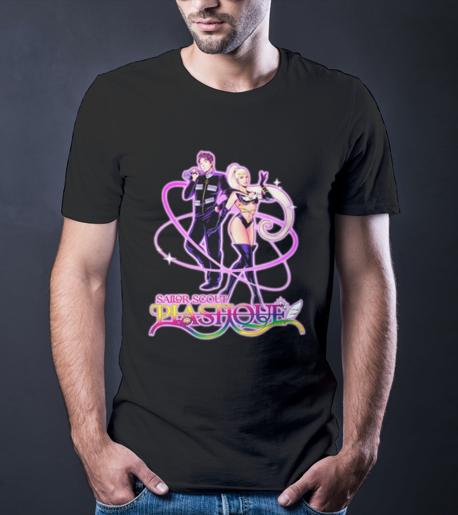 Sailor Scout Plashole Neon Anime Duo T-Shirt