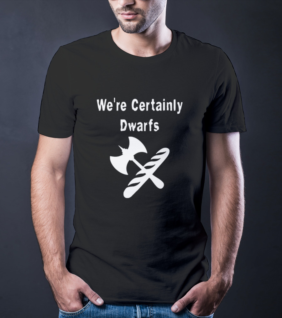 Discworld We're Certainly Dwarfs Battle Axe And Baguette Crossed T-Shirt