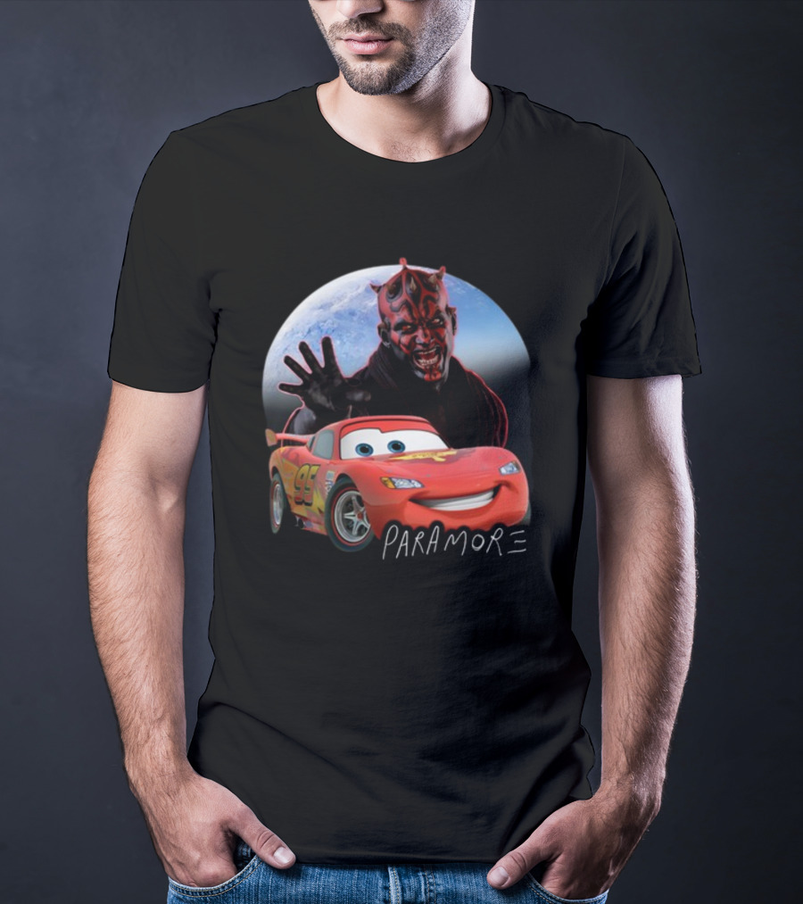 Paramore Let Your Heart Win Lightning McQueen Darth Maul Crossover T-Shirt