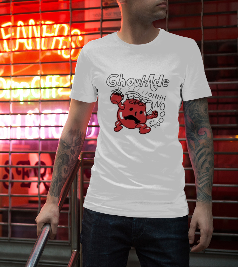 Ghoul-Ade Ohhh No Monster Juice Pitcher Panic Retro Scream T-Shirt