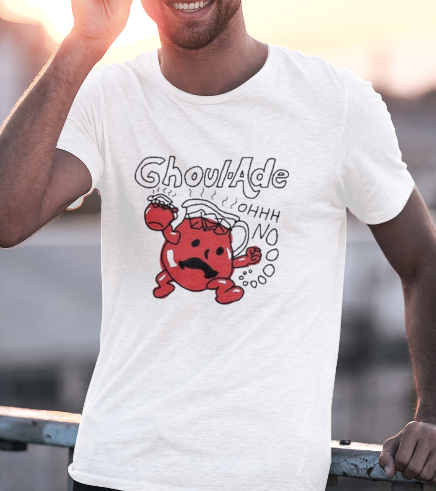 Ghoul-Ade Ohhh No Monster Juice Pitcher Panic Retro Scream T-Shirt