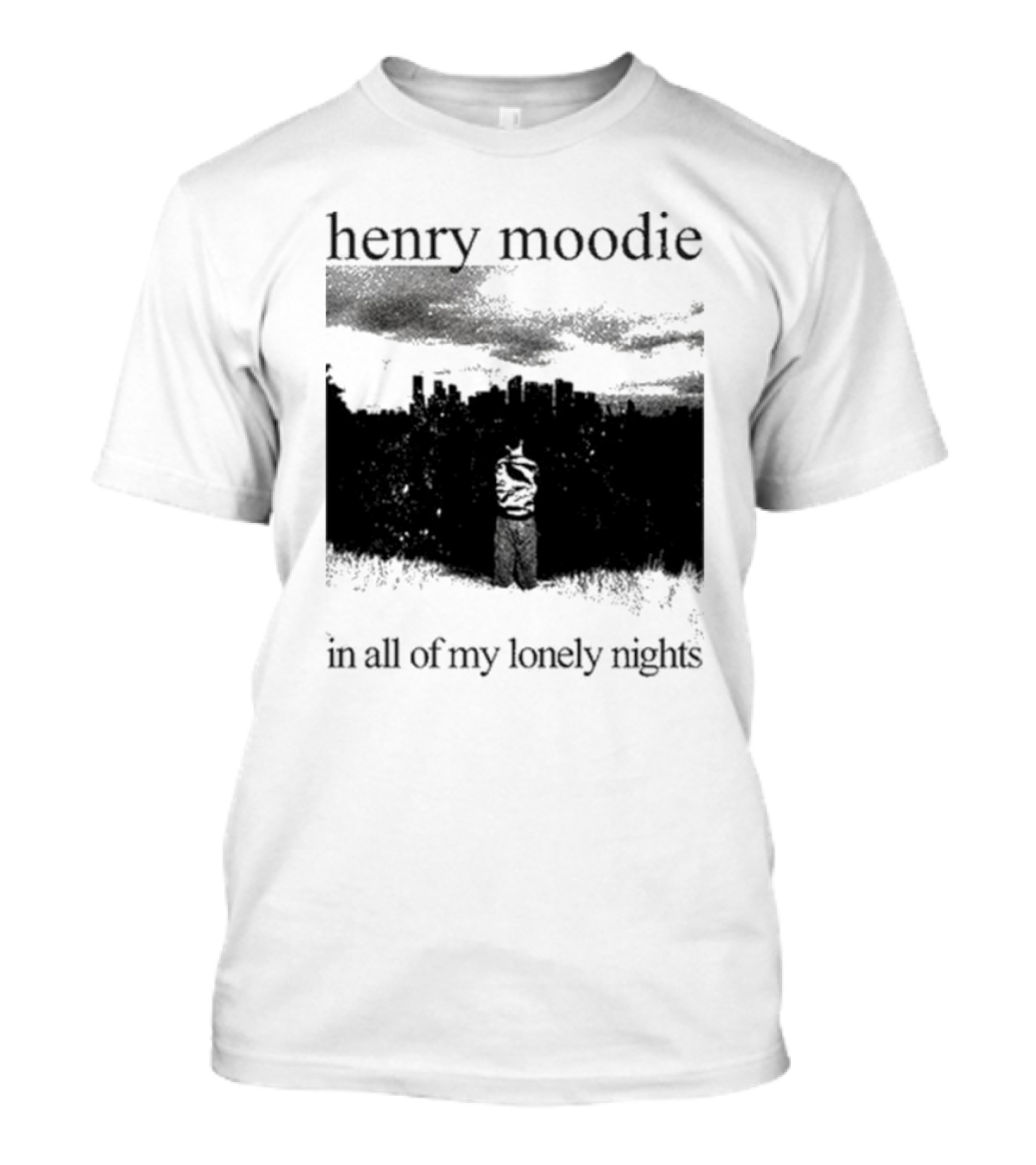 Henry Moodie In All Of My Lonely Nights Dark Skyline Scene T-Shirt