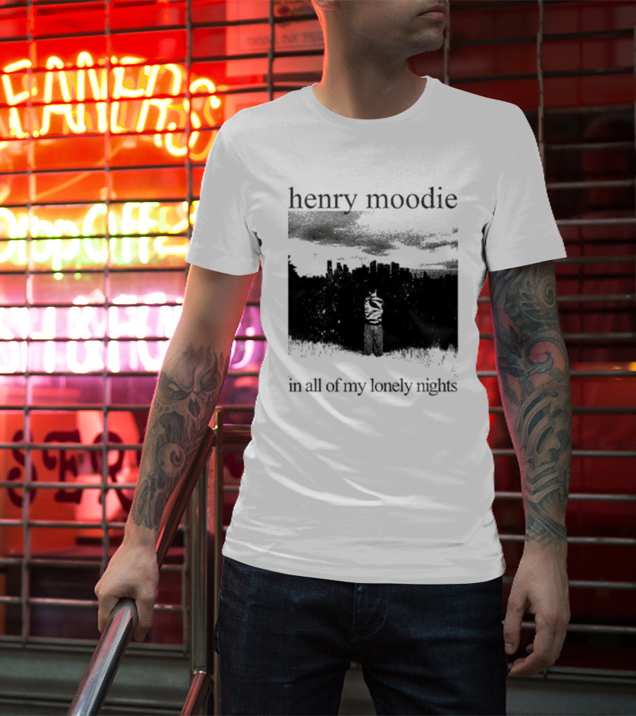 Henry Moodie In All Of My Lonely Nights Dark Skyline Scene T-Shirt