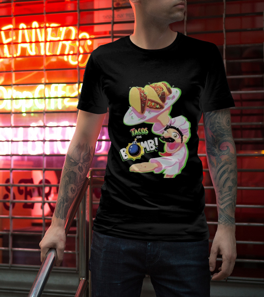 Curio Kujo Tacos Are The Bomb Chef With Bomb T-Shirt