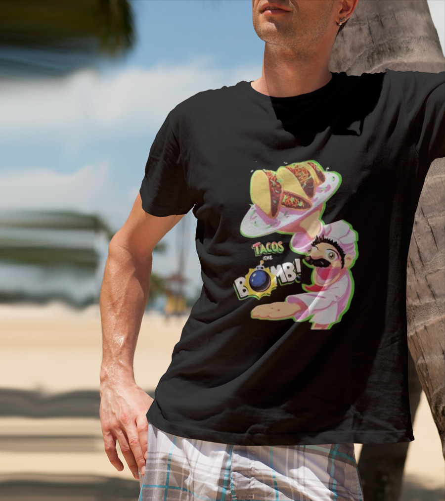 Curio Kujo Tacos Are The Bomb Chef With Bomb T-Shirt
