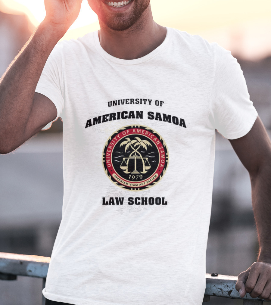 University Of American Samoa Law School Seal 1979 Riventiam Viam Aut Faciam T-Shirt