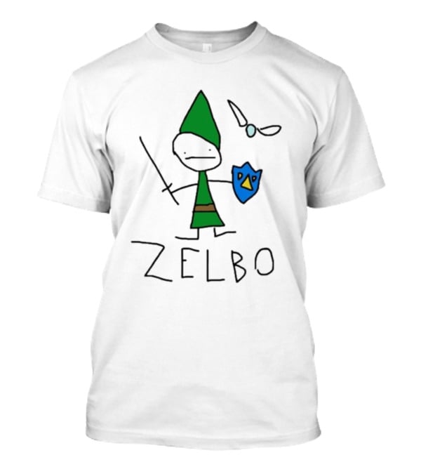 The Legend Of Zelbo Stick Figure With Sword And Shield T-Shirt