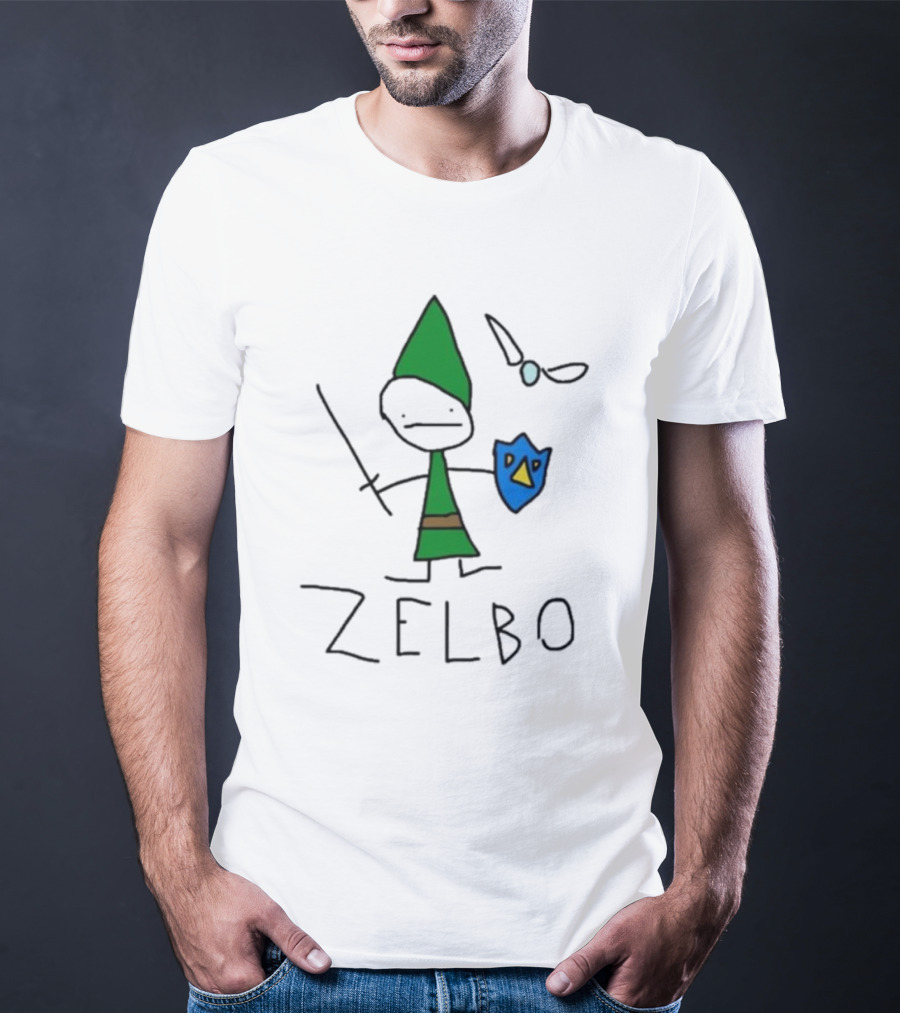 The Legend Of Zelbo Stick Figure With Sword And Shield T-Shirt