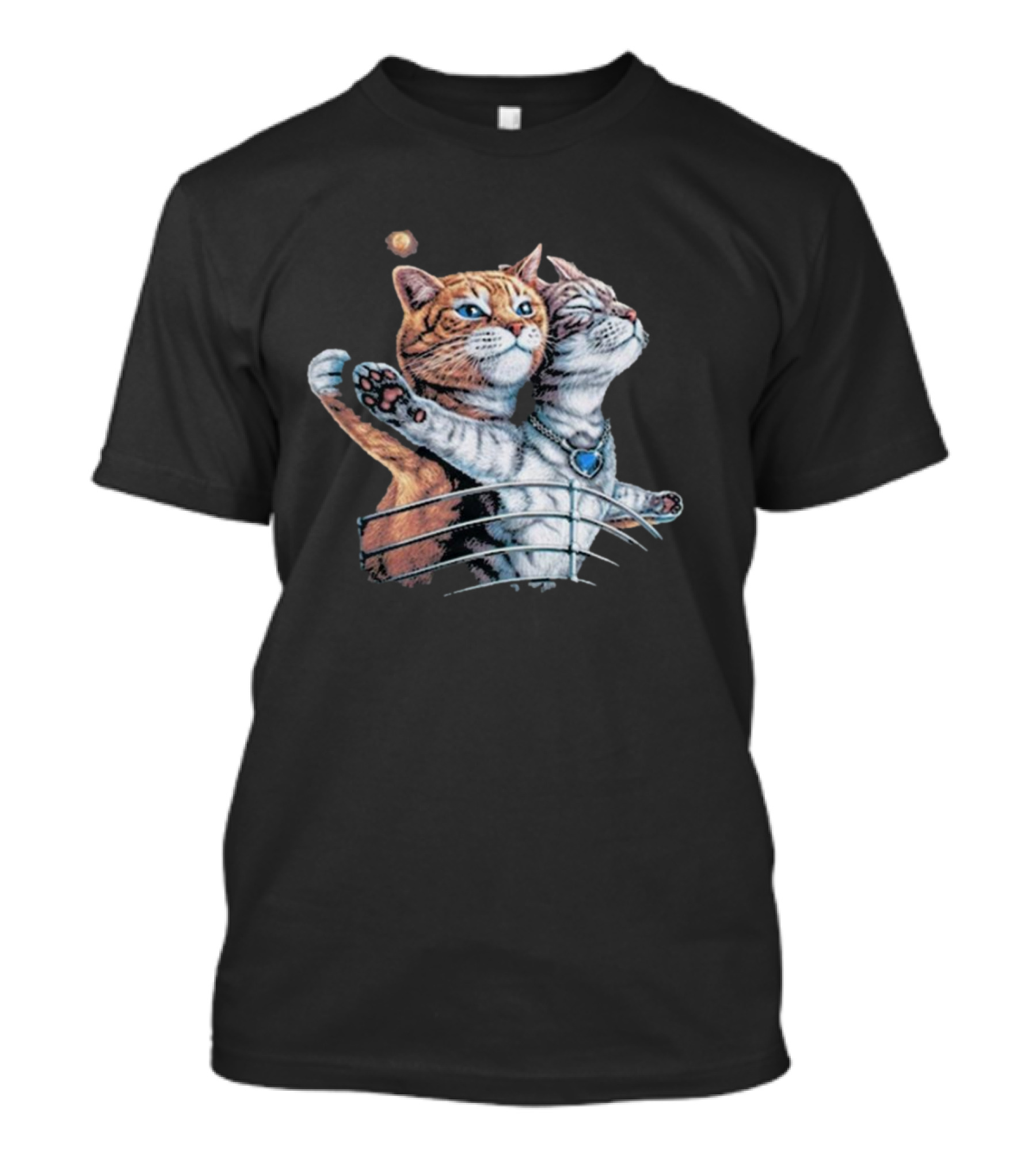 Titanic Cats Jack And Rose Paws On Ship's Bow T-Shirt