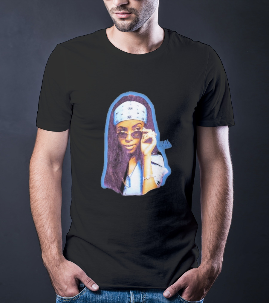 Zayn Malik Aaliyah Bandana Sunglasses Airbrush Purple T-Shirt