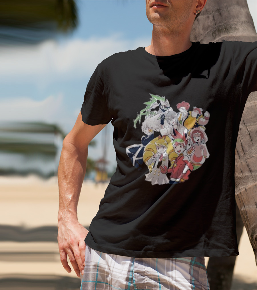 Mega Man Star Force Allies Heroes And Characters T-Shirt