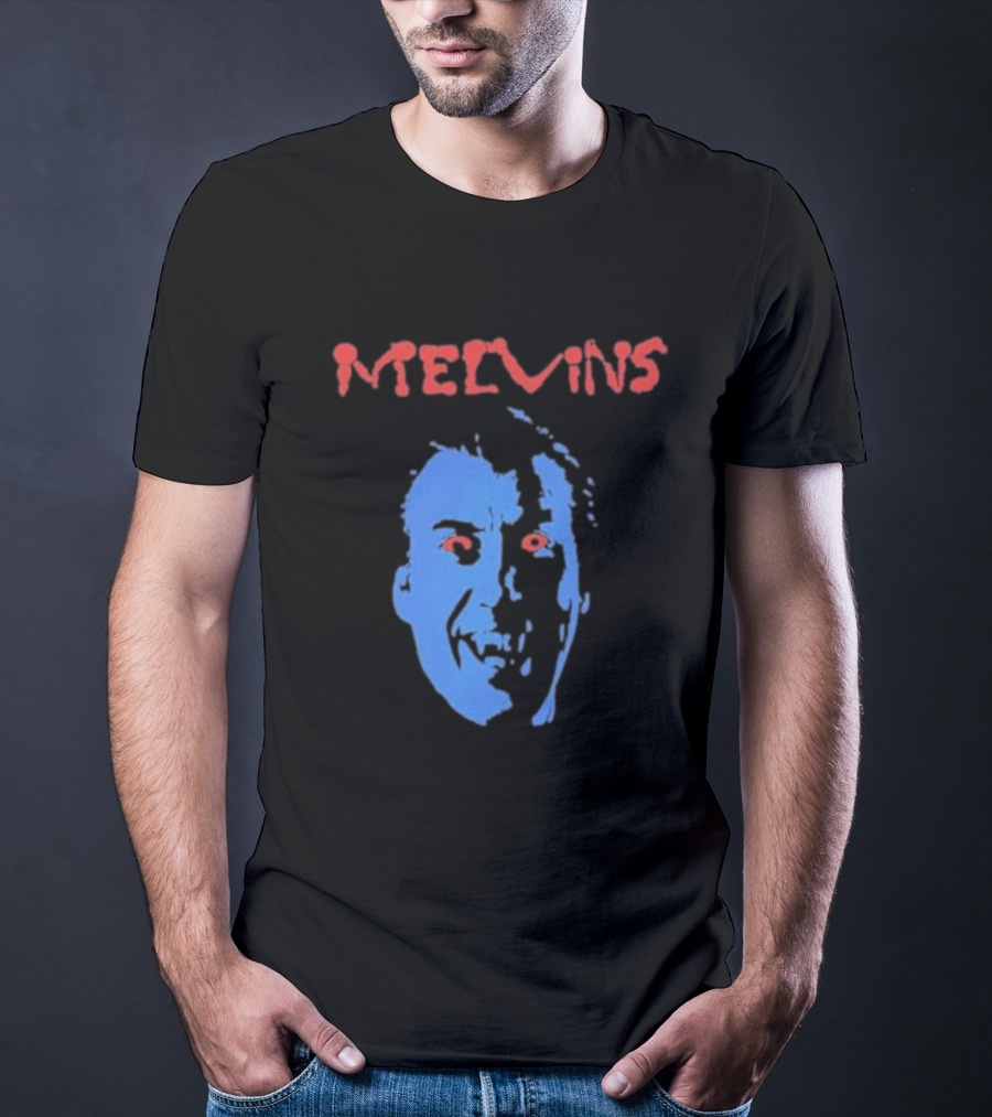 Melvins Christopher Iconic Blue Face With Red Eyes T-Shirt