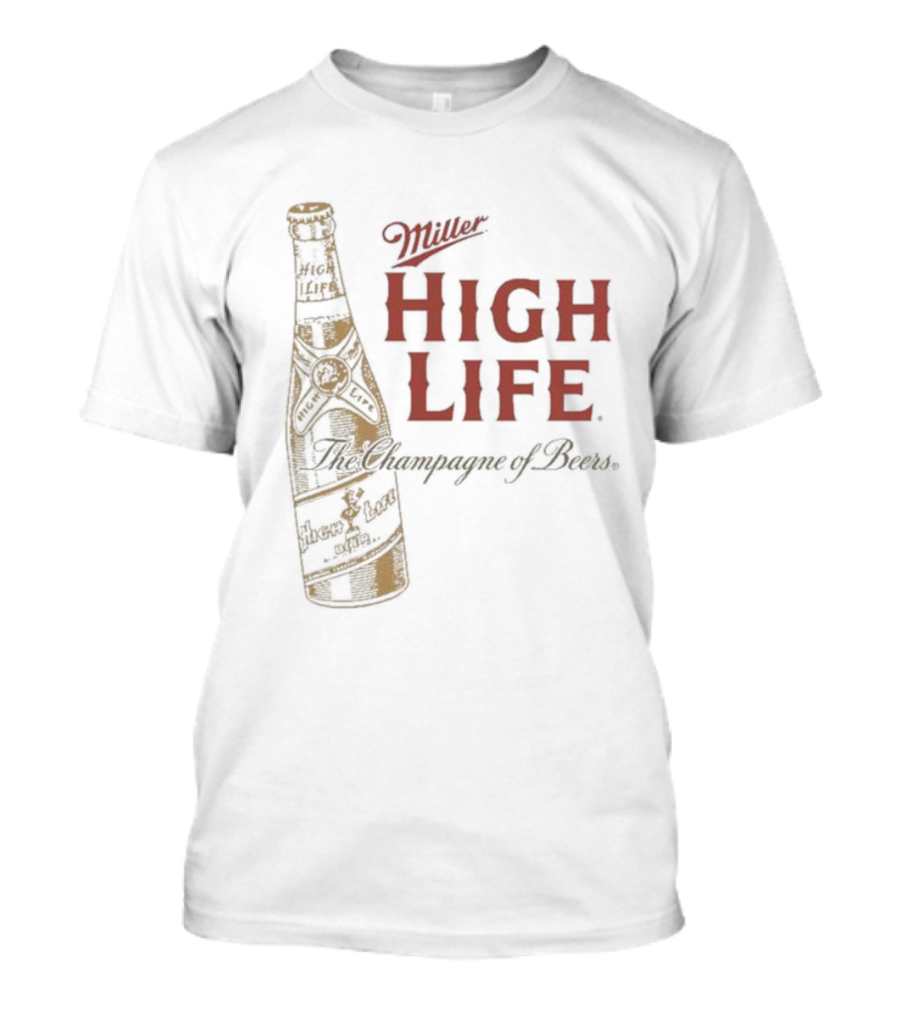 Miller High Life The Champagne Of Beers Vintage Bottle T-Shirt