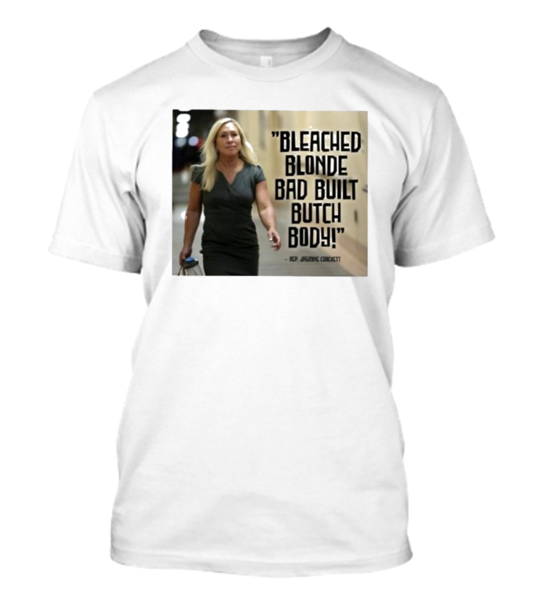Bleached Blonde Bad Built Butch Body ACP Jamming Crockett T-Shirt