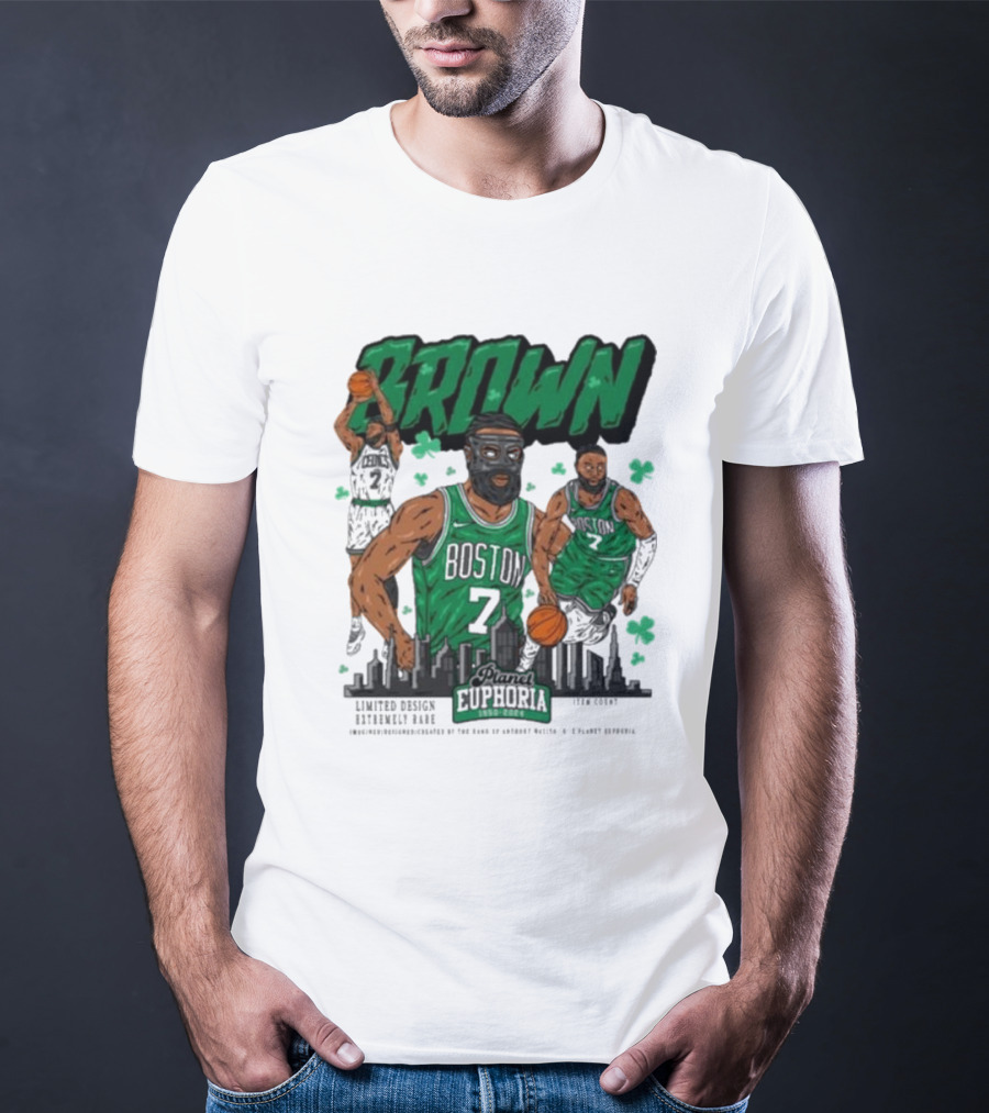 Boston Celtics Jaylen Brown Exclusive Basketball Planet Euphoria T-Shirt