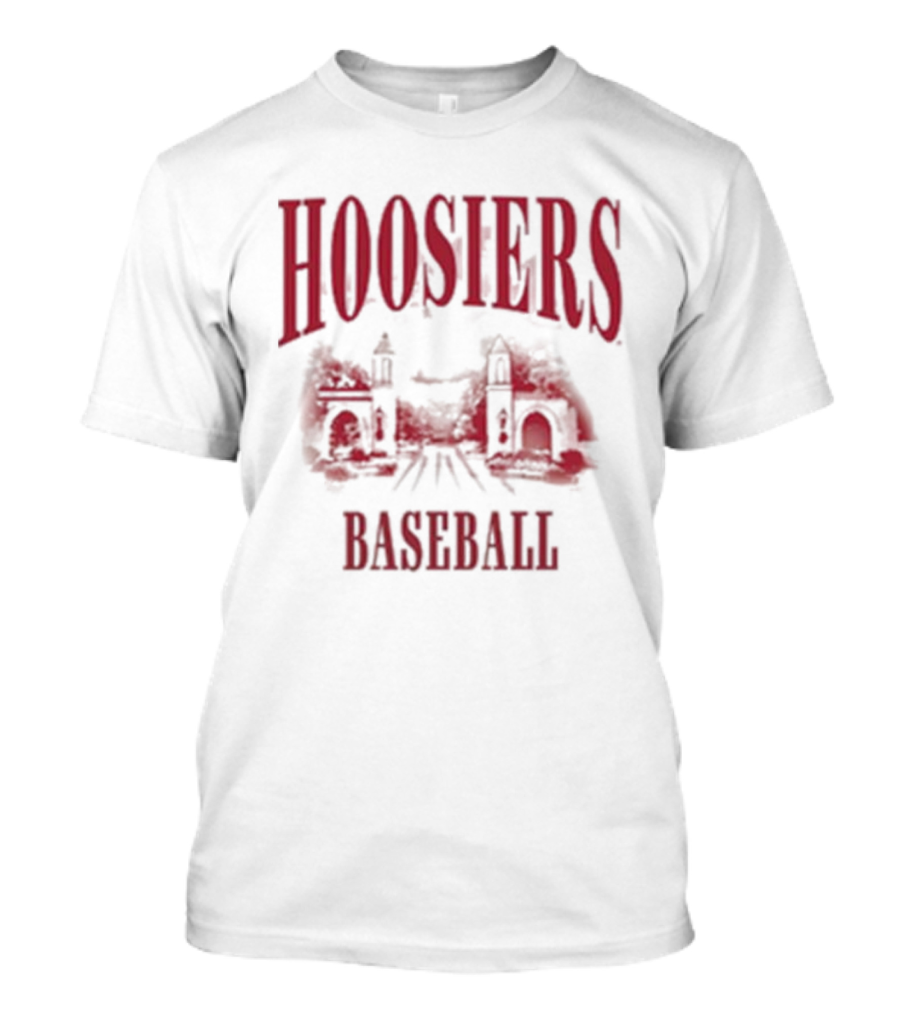 Hoosiers Baseball White Gates Iconic T-Shirt