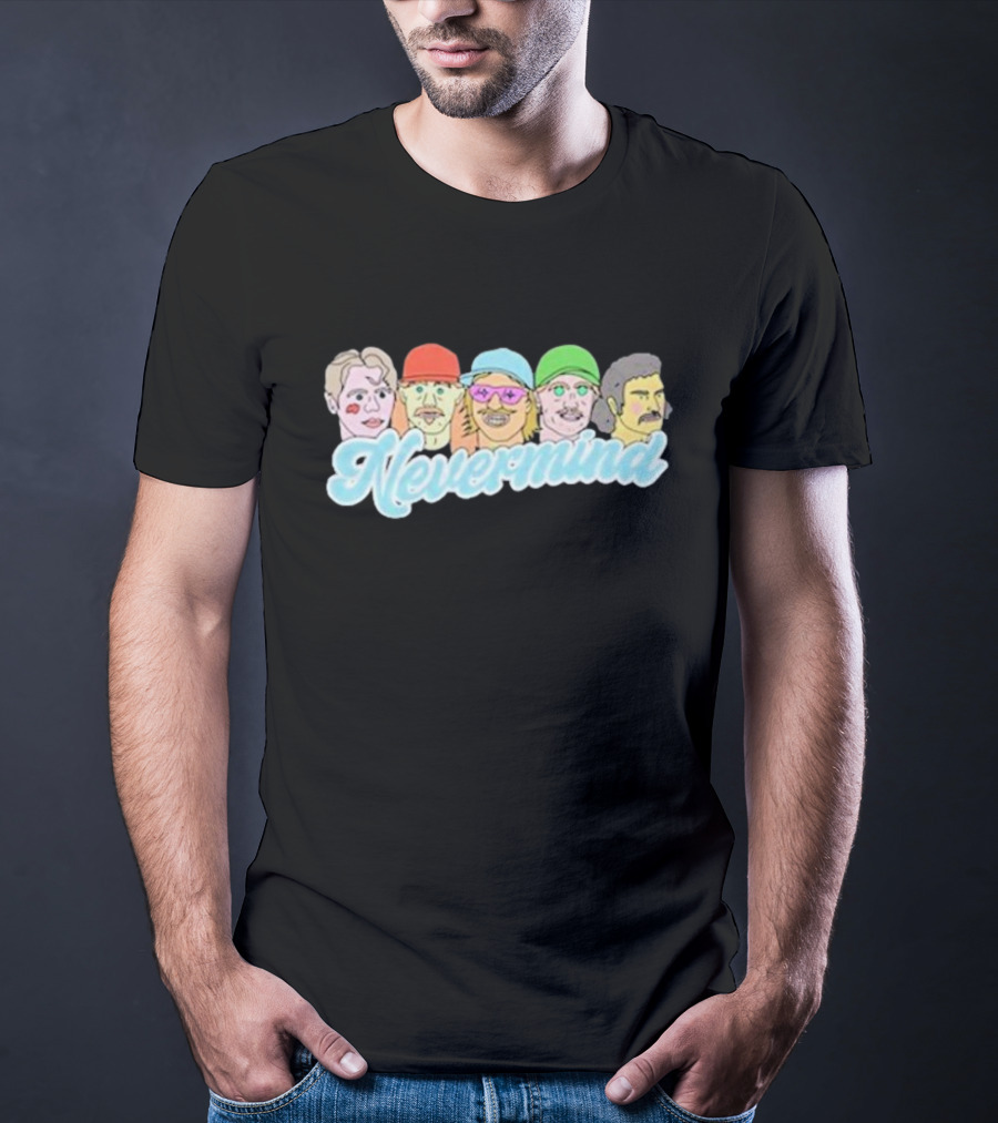 Nevermind Between You And Me Illustrated Faces T-Shirt