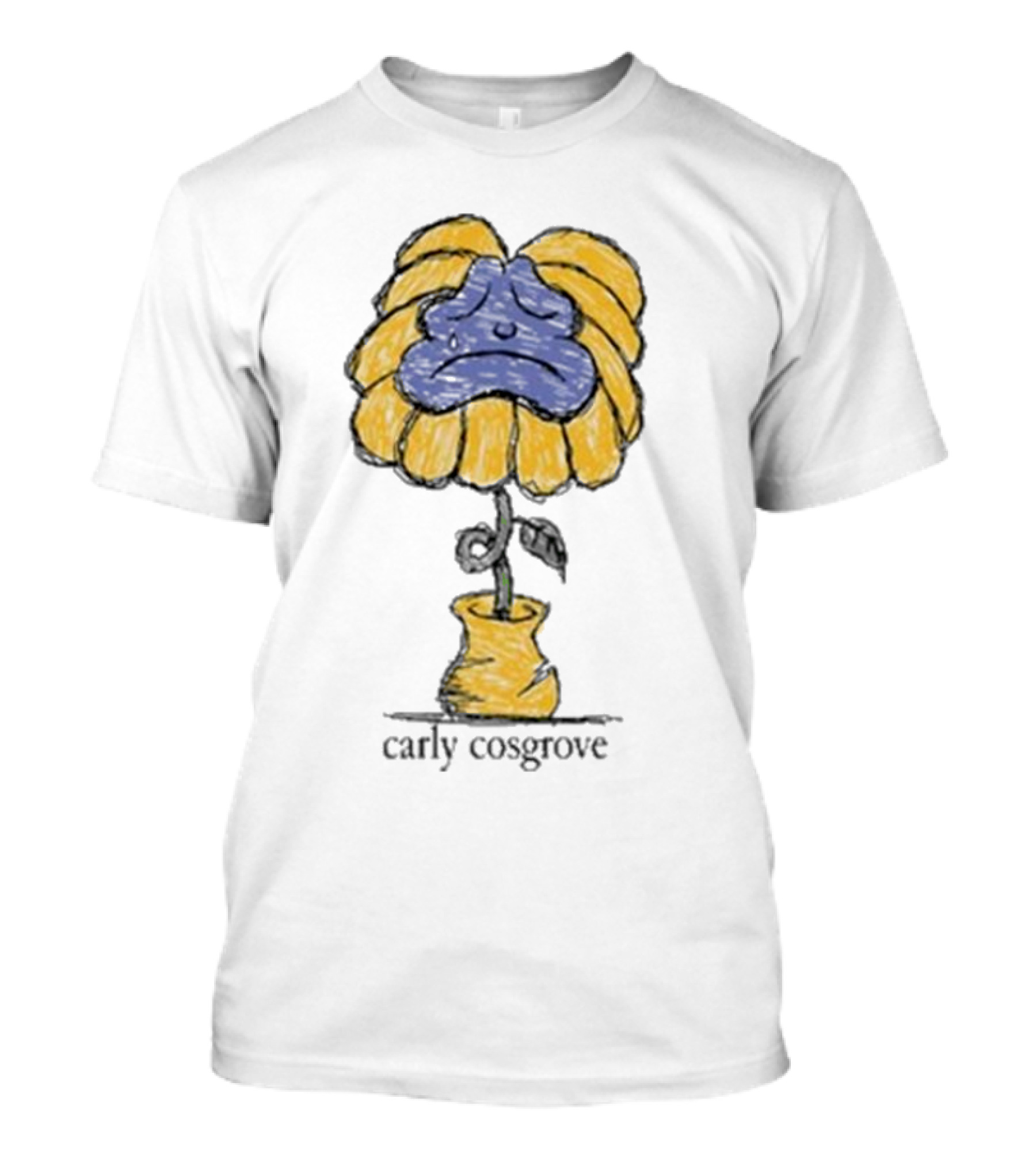 Carly Cosgrove Sad Face Flowerpot T-Shirt