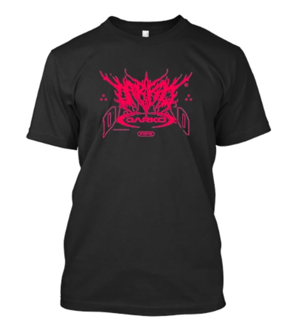 Darko Starfire Brutal Logo Art With Fiery Abstract Typography T-Shirt