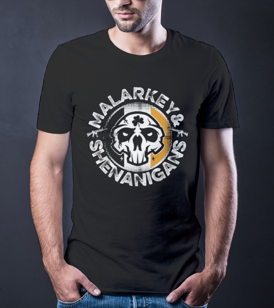 Malarkey And Shenanigans Skull Clover T-Shirt