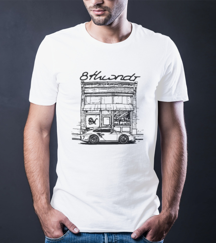 8thwndr Cafe Classic Car T-Shirt