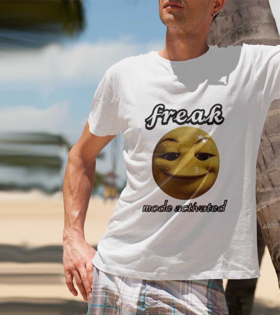 Freak Mode Activated Smirking Face Emoji Dark Humor T-Shirt