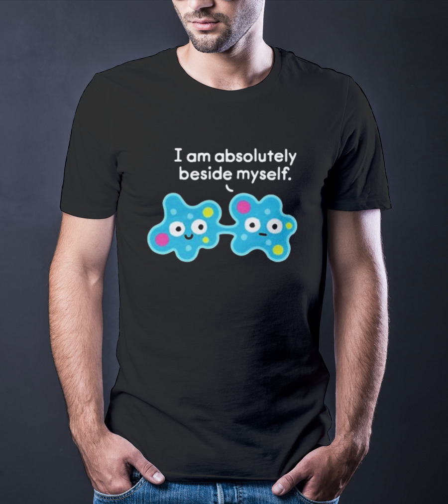 I Am Absolutely Beside Myself Cute Amusing Two Cells Bow Tie T-Shirt