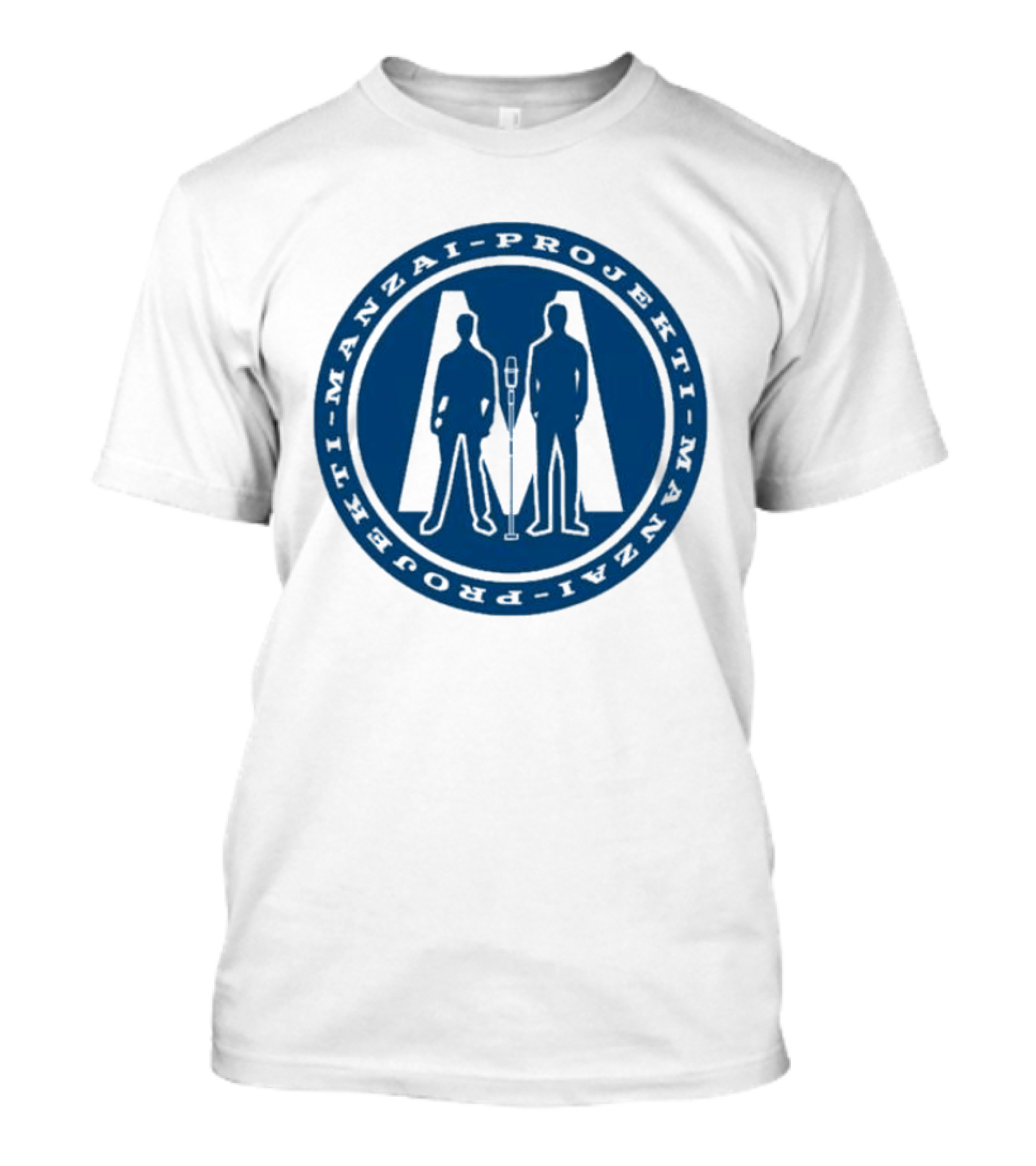 Manzai Projekti Circle Logo With Silhouetted Figures T-Shirt