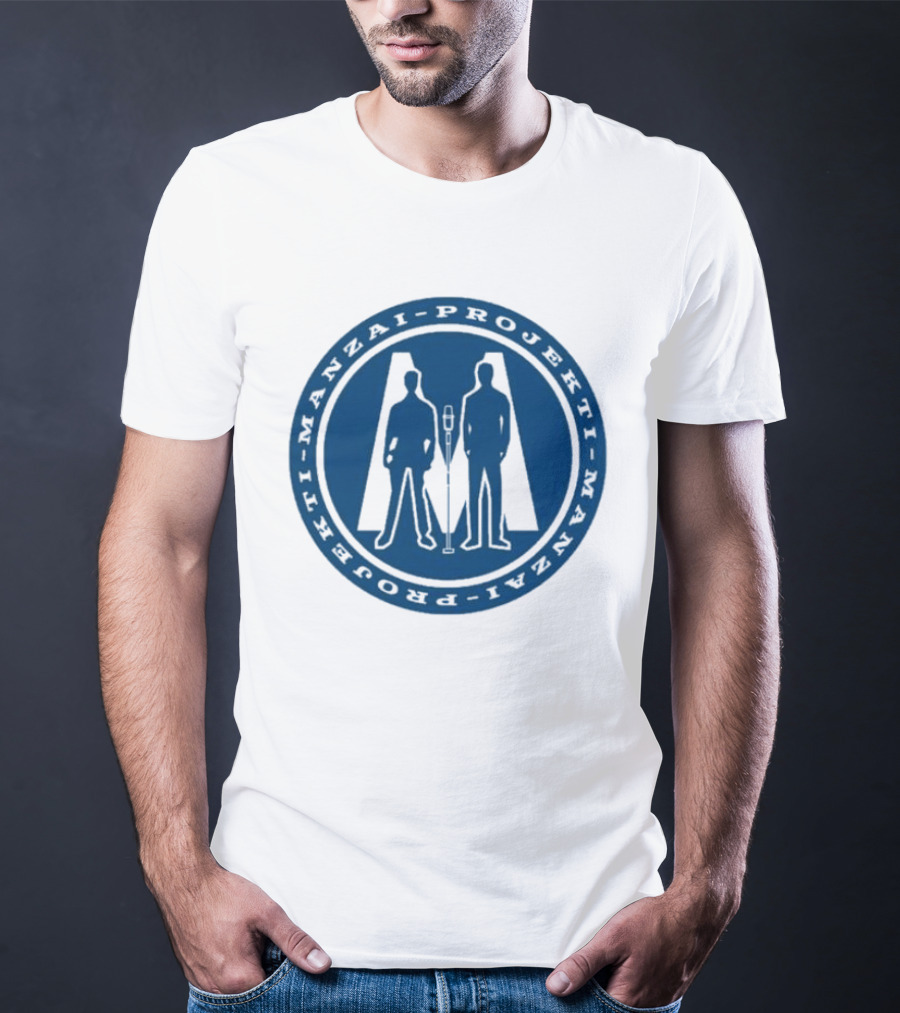 Manzai Projekti Circle Logo With Silhouetted Figures T-Shirt