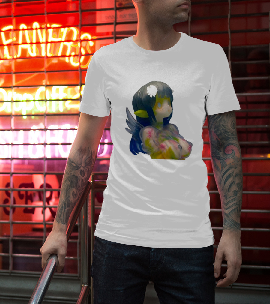 Kikillopieces Makino Fantasy Figurine With Elf Ears And Floral T-Shirt