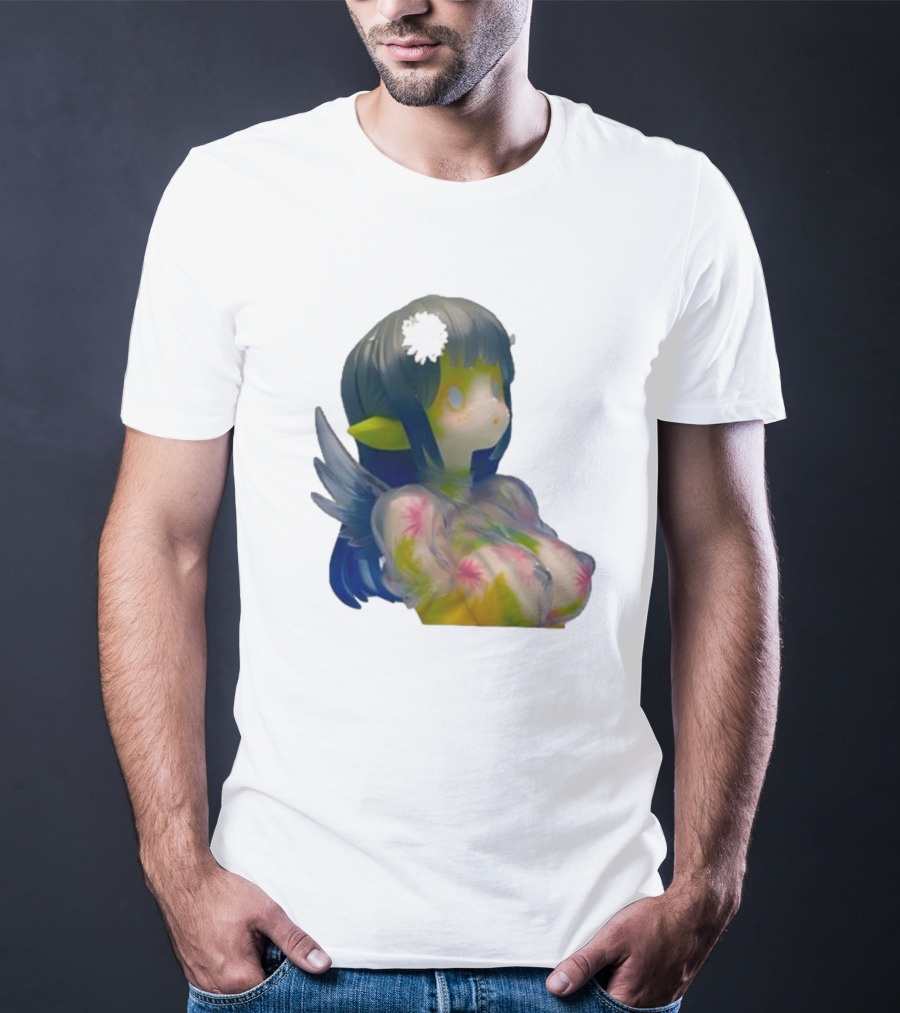 Kikillopieces Makino Fantasy Figurine With Elf Ears And Floral T-Shirt