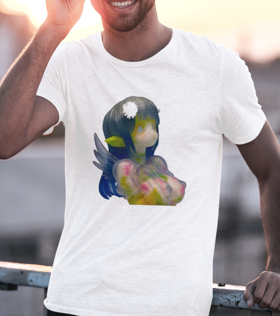 Kikillopieces Makino Fantasy Figurine With Elf Ears And Floral T-Shirt