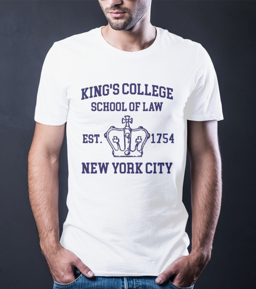 King's College School Of Law Est. 1754 New York City Crown Emblem T-Shirt