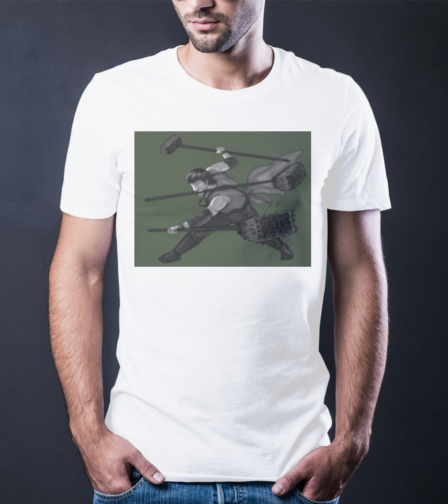 Three Broom Stance Cosplay Zoro T-Shirt