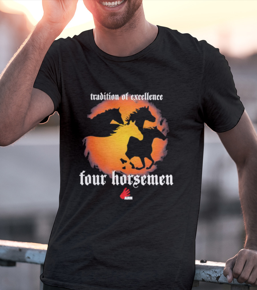 Tradition Of Excellence Four Horsemen Silhouette Sunset Motif ARN T-Shirt