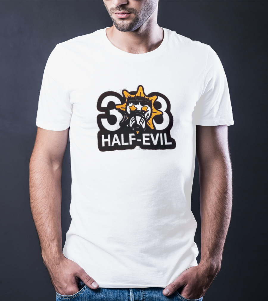388 Half-Evil Sunburst Mask T-Shirt