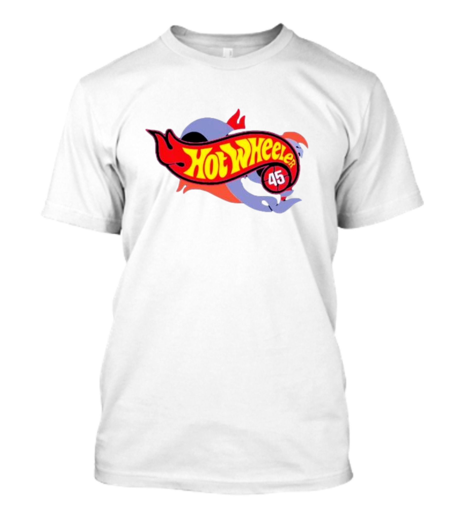 Hot Wheeler 45 Racing Badge Classic Stylized Emblem T-Shirt