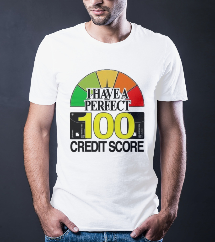 I Have A Perfect 100 Credit Score Gauge Graph T-Shirt
