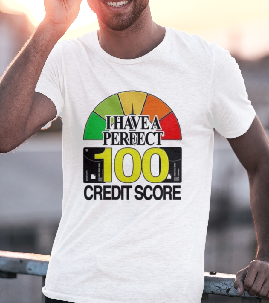 I Have A Perfect 100 Credit Score Gauge Graph T-Shirt