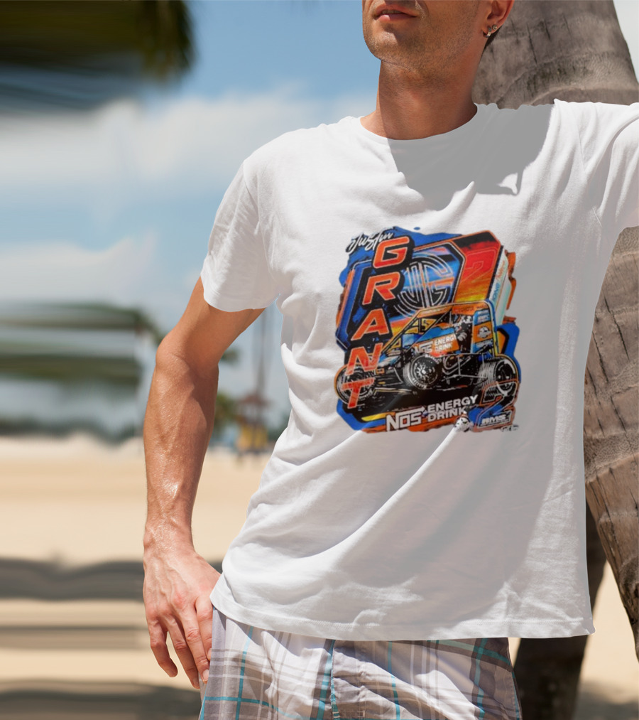 Justin Grant NOS Energy Drink Racing Car JMS T-Shirt