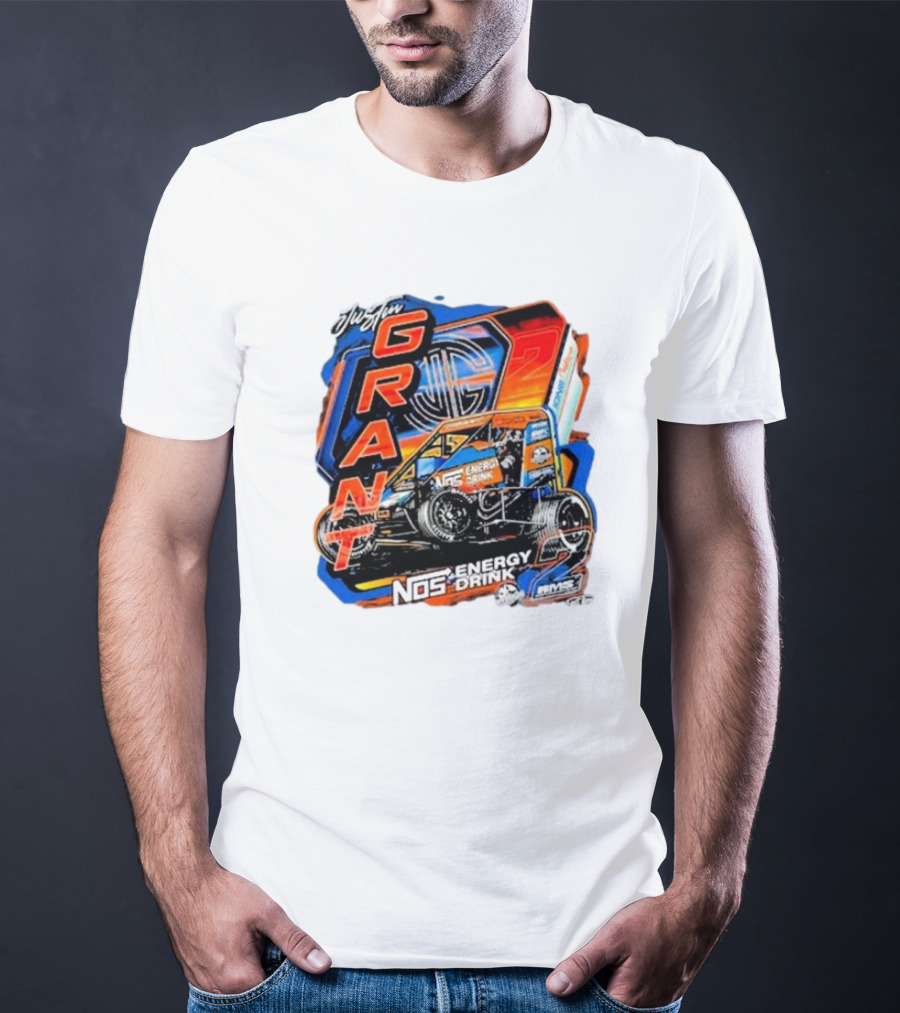 Justin Grant NOS Energy Drink Racing Car JMS T-Shirt