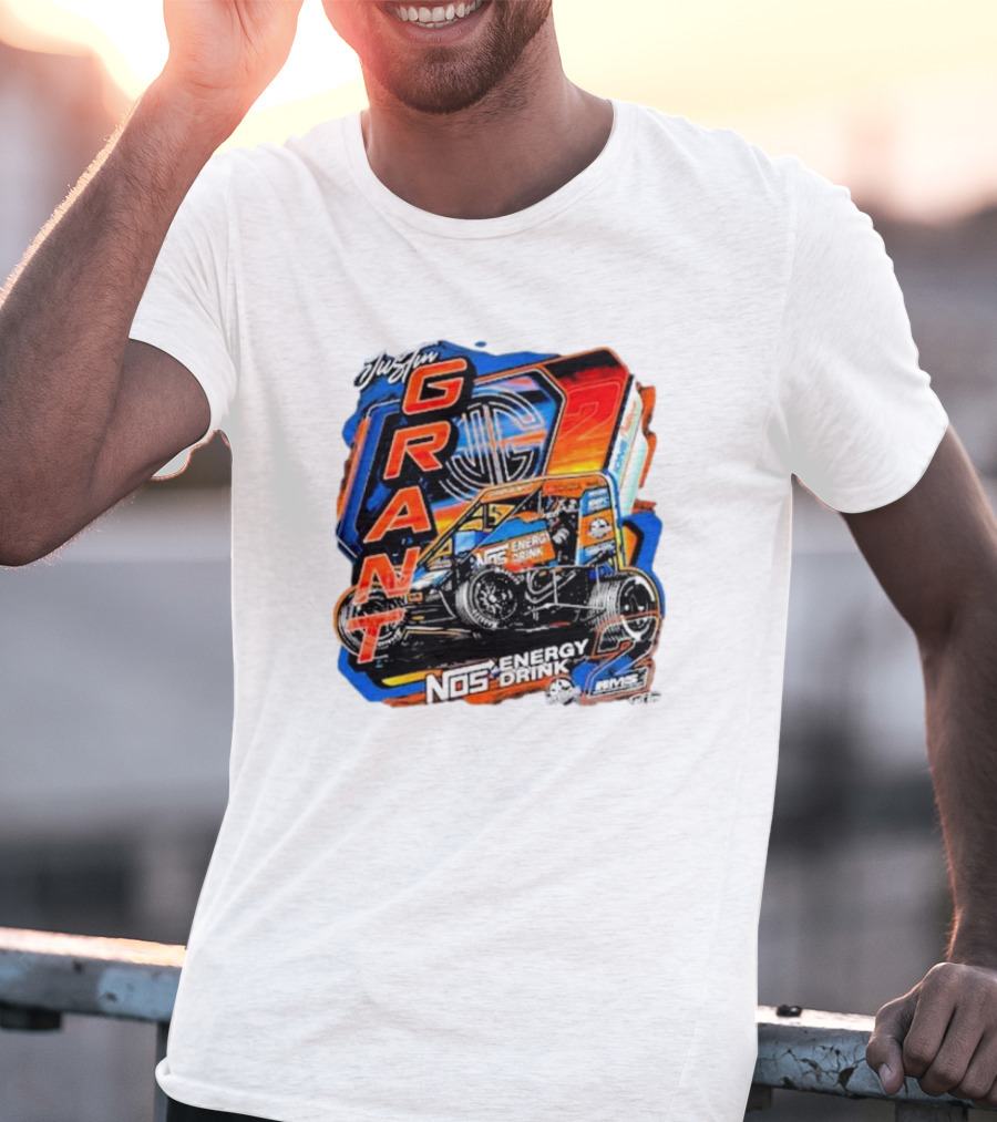 Justin Grant NOS Energy Drink Racing Car JMS T-Shirt